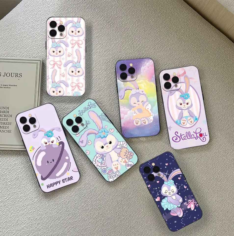 Puzdro na telefón pre Samsung S23 S22 Ultra A22 A71 Čierna mäkká silikónová miniso Stella Lou Cartoon Cover