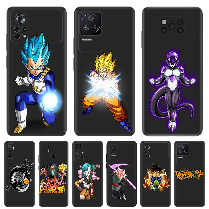 Puzdro na telefón pre Xiaomi POCO F5 F4 F3 F1 C40 C50 C51 M5 M5S M4 M3 X3 X4 X5 PRO Dragon Anime Galls DBZ Soft Shrup Black Case Cover
