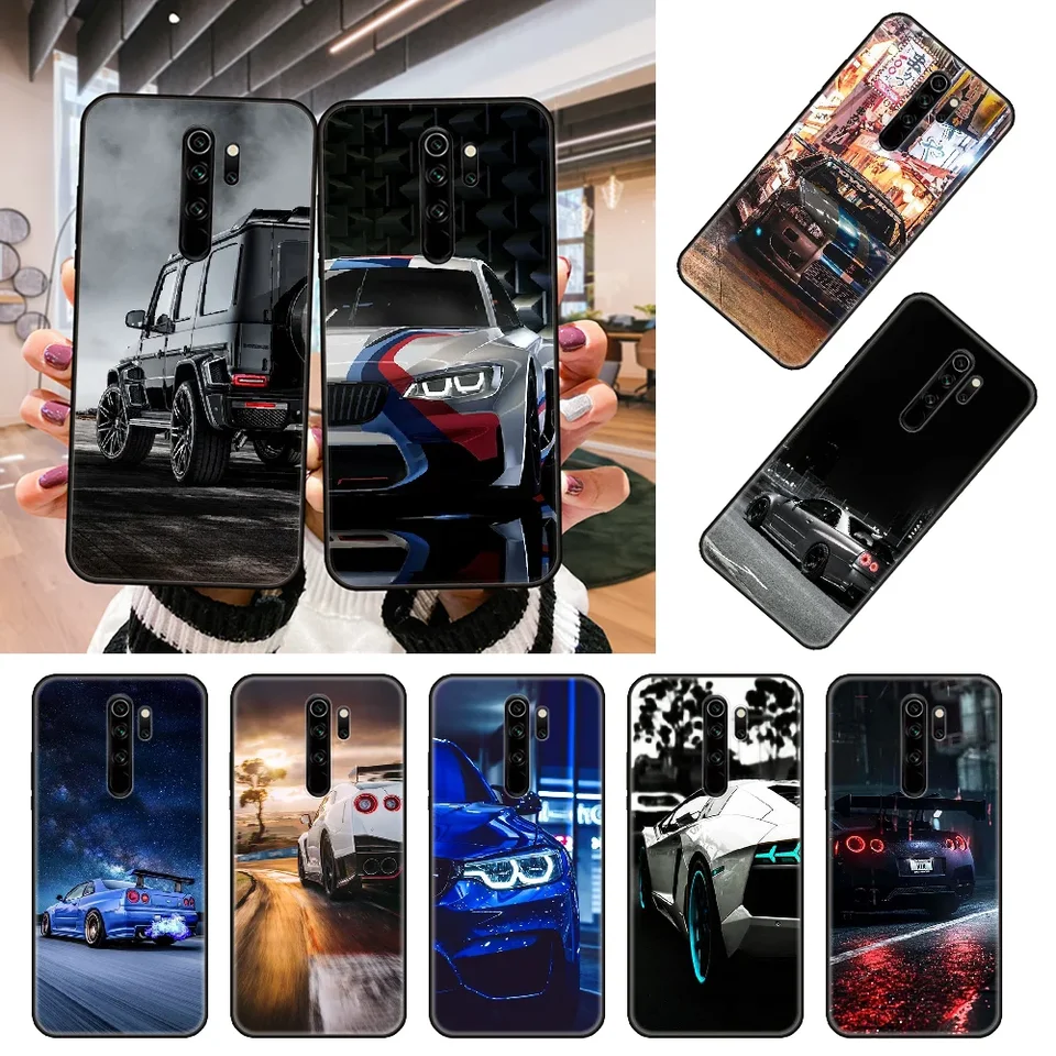 Puzdro na telefón pre Xiaomi Redmi 12 10 9 8 CA NFC 2022 C 5G A1 Čierna obálka Funda Trend Back Phone Cover Redmi 12 10 TPU Sports CAR