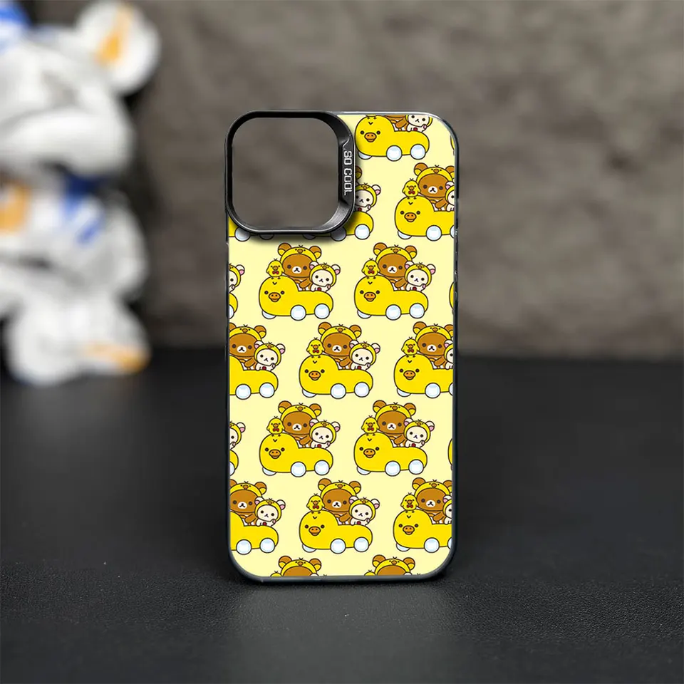 Puzdro na telefón R-Rilakkuma pre iPhone 12 11 13 IMD 14 15 16 Max Pro Plus laserový kryt
