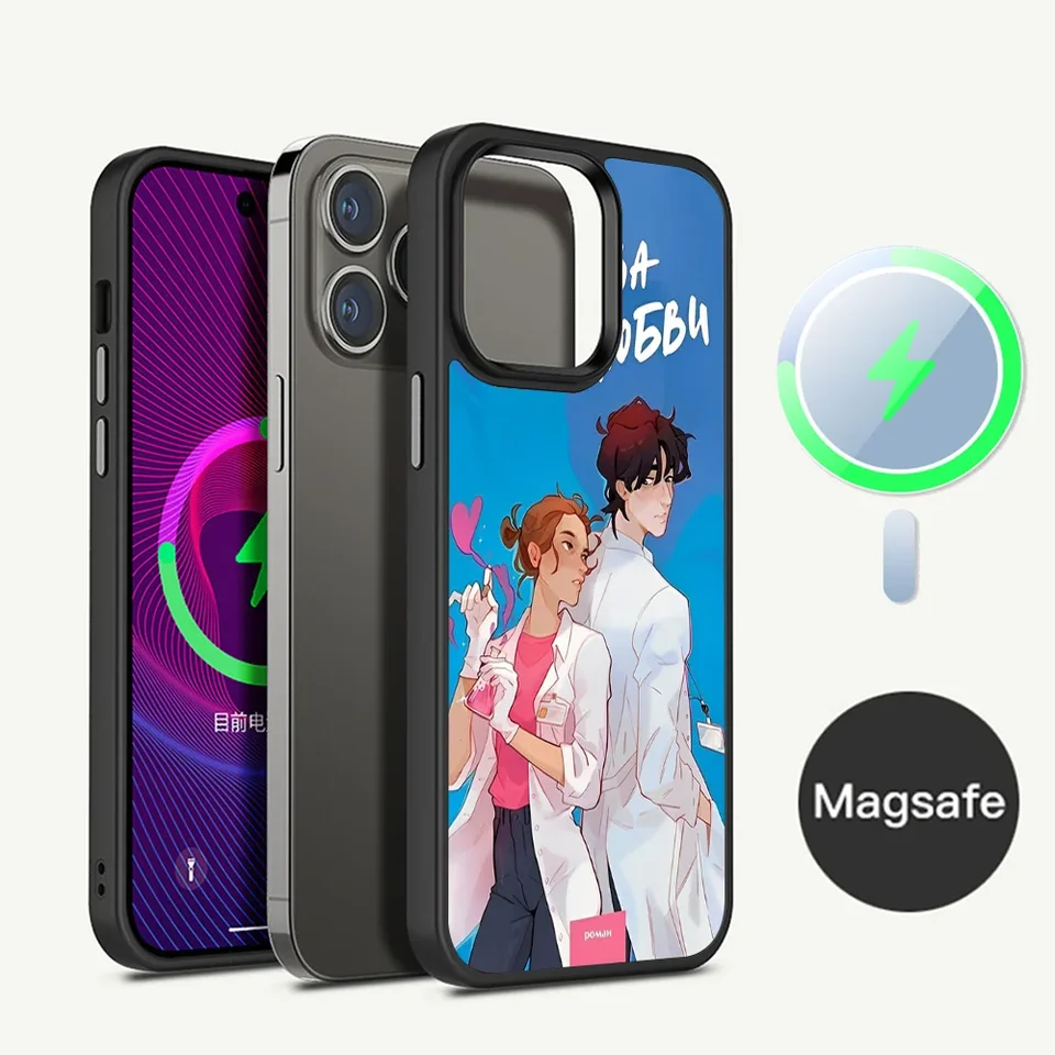 Puzdro na telefónne hypotézy pre telefóny pre iPhone 15 Pro Max Case 14 Plus 13 12 11 11 Magesafe Magnetic Wireless Cover