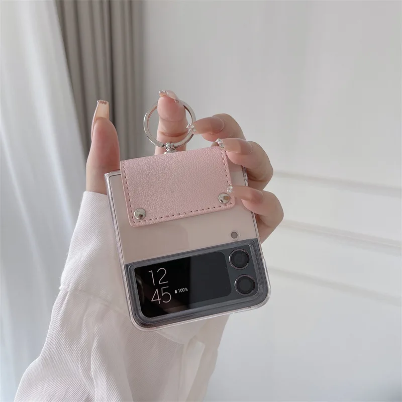 Puzdro na telefónoch Držiak za protilečenie pre puzdro na telefón Samsung Galaxy Z Flip 4 Transparent pre Galaxy Z flip4 Zflip4 skladací puzdro kalku