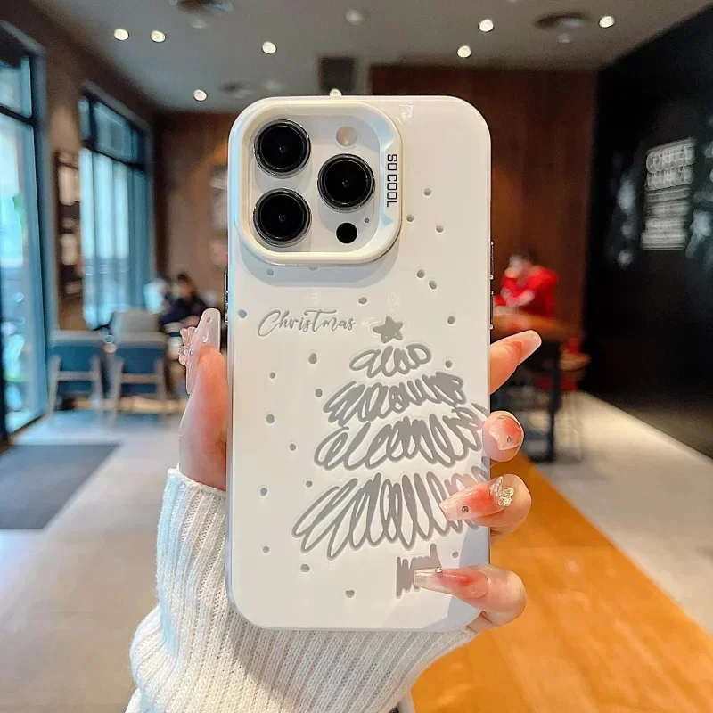 Puzdro na vianočný stromček na jeleň pre Samsung Galaxy S25 S24 S23 Ultra plus 5G S21 FE A16 A55 A54 A15 A14 A35 A34 Y2K kryt krytu