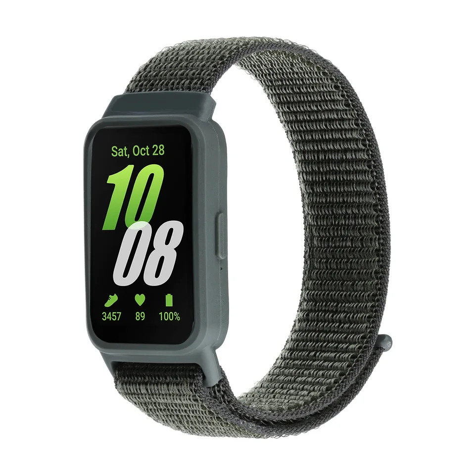 Puzdro+nylonová slučka pre Samsung Galaxy Fit 3 Priepustné príslušenstvo Priedušný nastaviteľný náhradný náramok Galaxy Fit3 pás