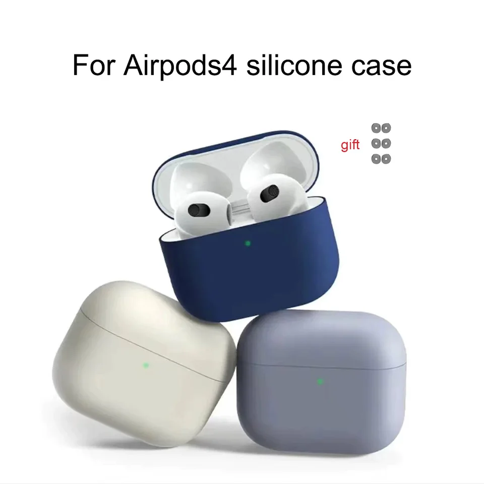 Puzdro pre Apple AirPods 4 puzdro slúchadlá príslušenstvo Bluetooth náhlavná súprava Silikón Apple Air POD 4 Cover AirPods4 puzdro