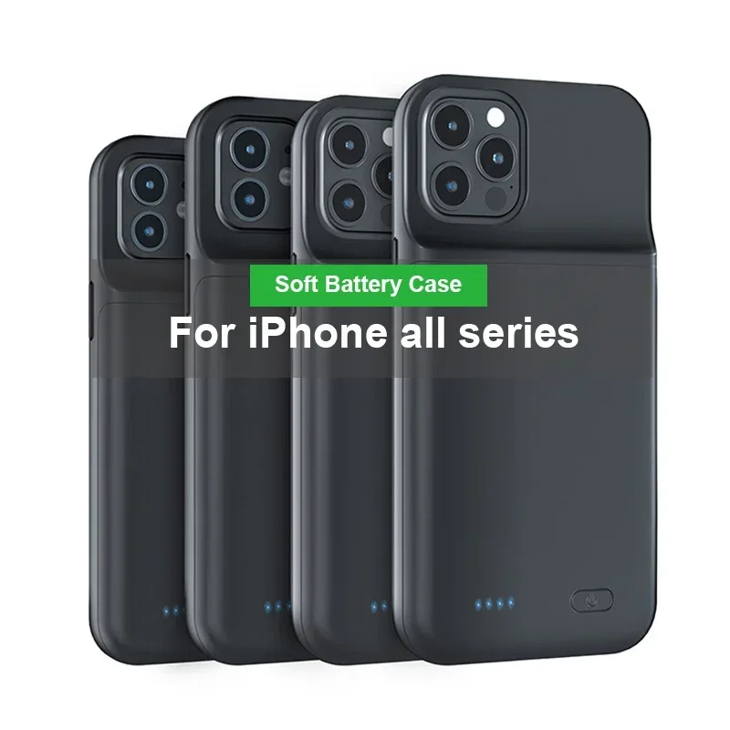 Puzdro pre batériu telefónu 6800 mAh pre iPhone SE 6 7 8 11 12 13 14 15 Pro Max Plus externá batéria prenosné nabíjacie puzdrá zálohovacie puzdro