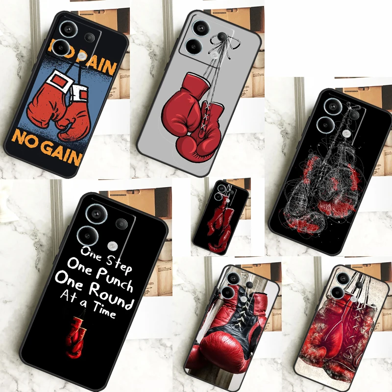Puzdro pre boxerské rukavice pre Xiaomi Redmi Poznámka 13 12 10 9 8 11 Pro 12S 11S 10S 9S REMDI 13C 9C 10C 12C Cover