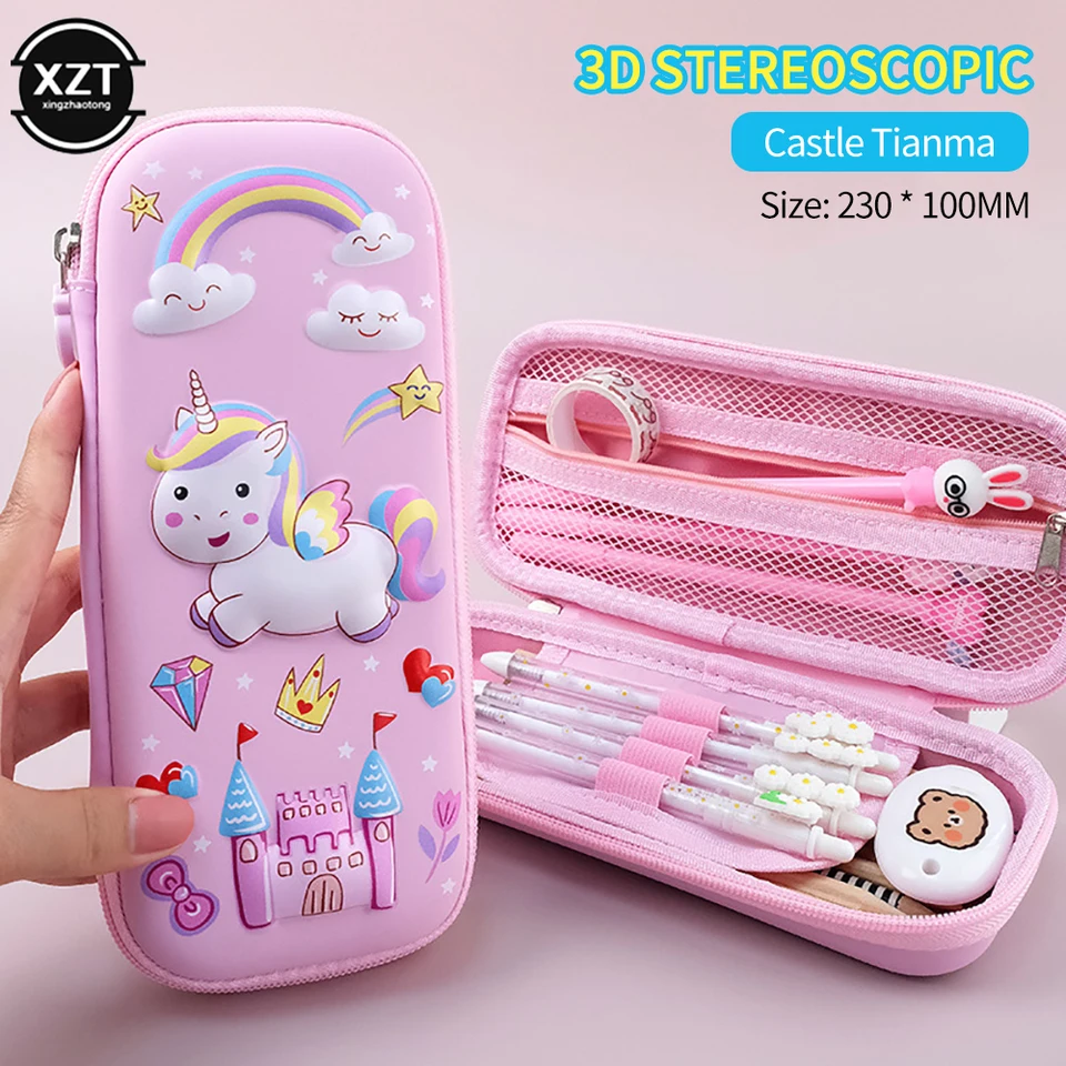 Puzdro pre ceruzku Kawaii School Cencil Casce Cacersery Estuche 3D vesmírne pero puzdro Unicorn School Supplies Pradesse