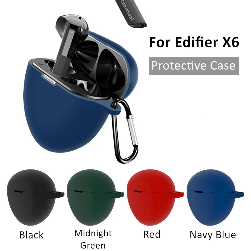 Puzdro pre editor X6 Silikónový bezdrôtový slúchadlá s krytom slúchadla chránený háčikom