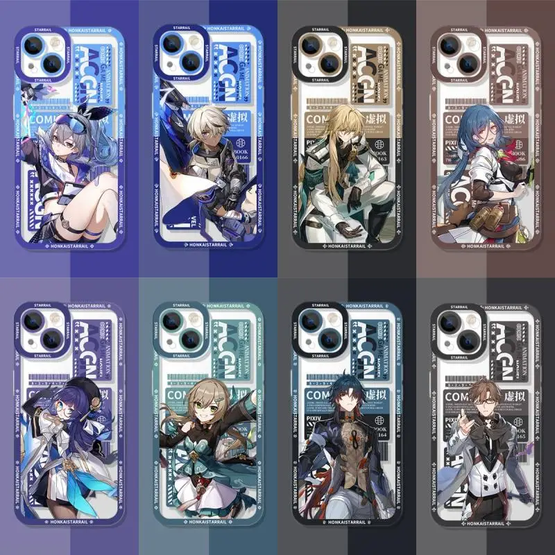 Puzdro pre iPhone 15 Pro Max 11 12 13 14 Pro Max 6s 6s 7 8 plus 13 Mini XS Max XR SE 2022 Case Case Silver Wolf Honkai Star Rail