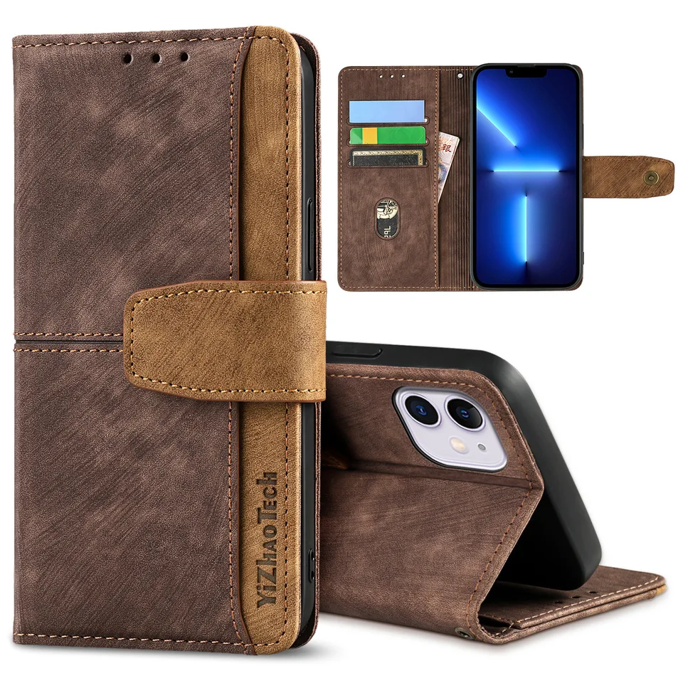 Puzdro pre kliešte pre peňaženku pre Xiaomi POCO X6 NEO X5 X4 PRO X3 GT NFC X2 Retro koža 3 slot pre držiak na kníh s kníhou na kníh