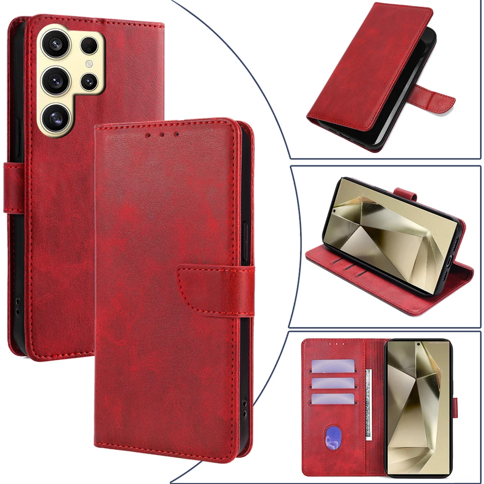 Puzdro pre peňaženku pre Samsung Galaxy S24 S23 S22 S21 Ultra Plus FLE Flip Cover Magnet Magle Puzdro s kartami Galaxy S24