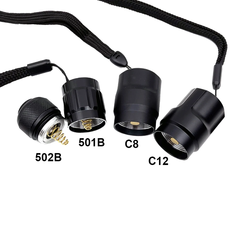 Puzdro pre spínač chvosta pre C8 C8+ C8S C12 WF-501B WF-502B 501B 502B LED baterka Spínač DIY Torch Výmena opráv