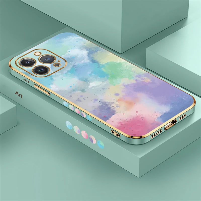 Puzdro pre umelecké vzory pre iPhone 15 13 14 Pro Max 12 11 Pro XS Max xr x 8 7 14 plus SE 2022 2020 Silikónový mäkký kryt