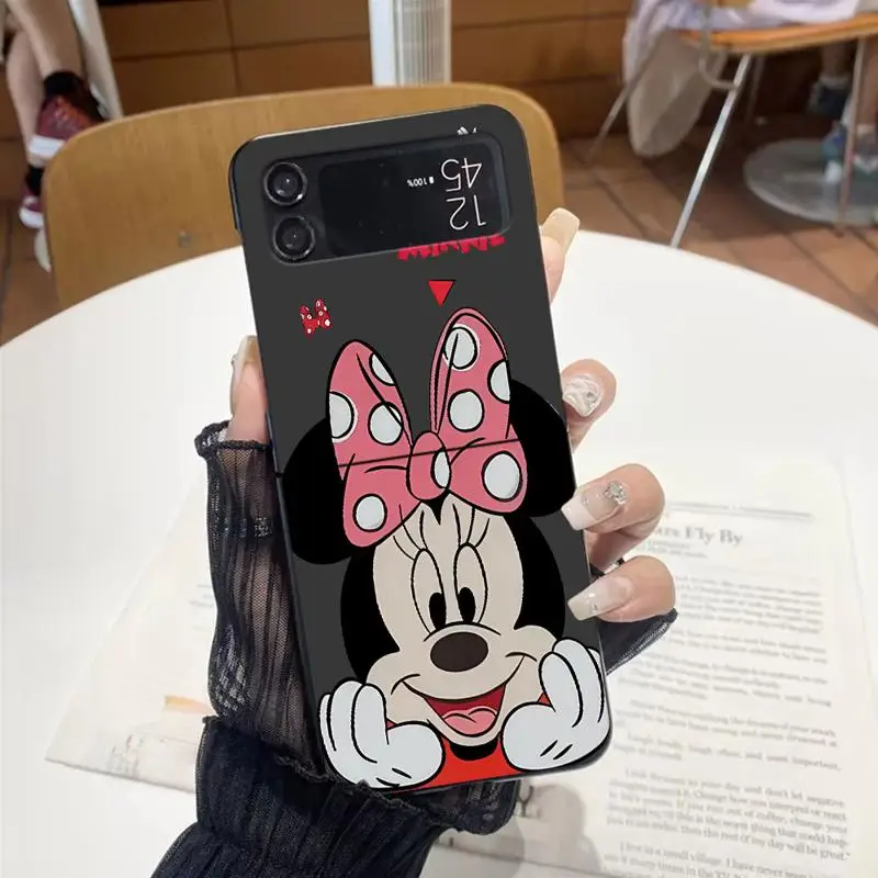 puzdrá na telefóny pre Samsung Galaxy Z Flip 5 6 Case Zflip4 Zflip5 5G Zflip3 Flip fonda Funda Antiscratch Cover Mickey Mouse Minnie Cartoon