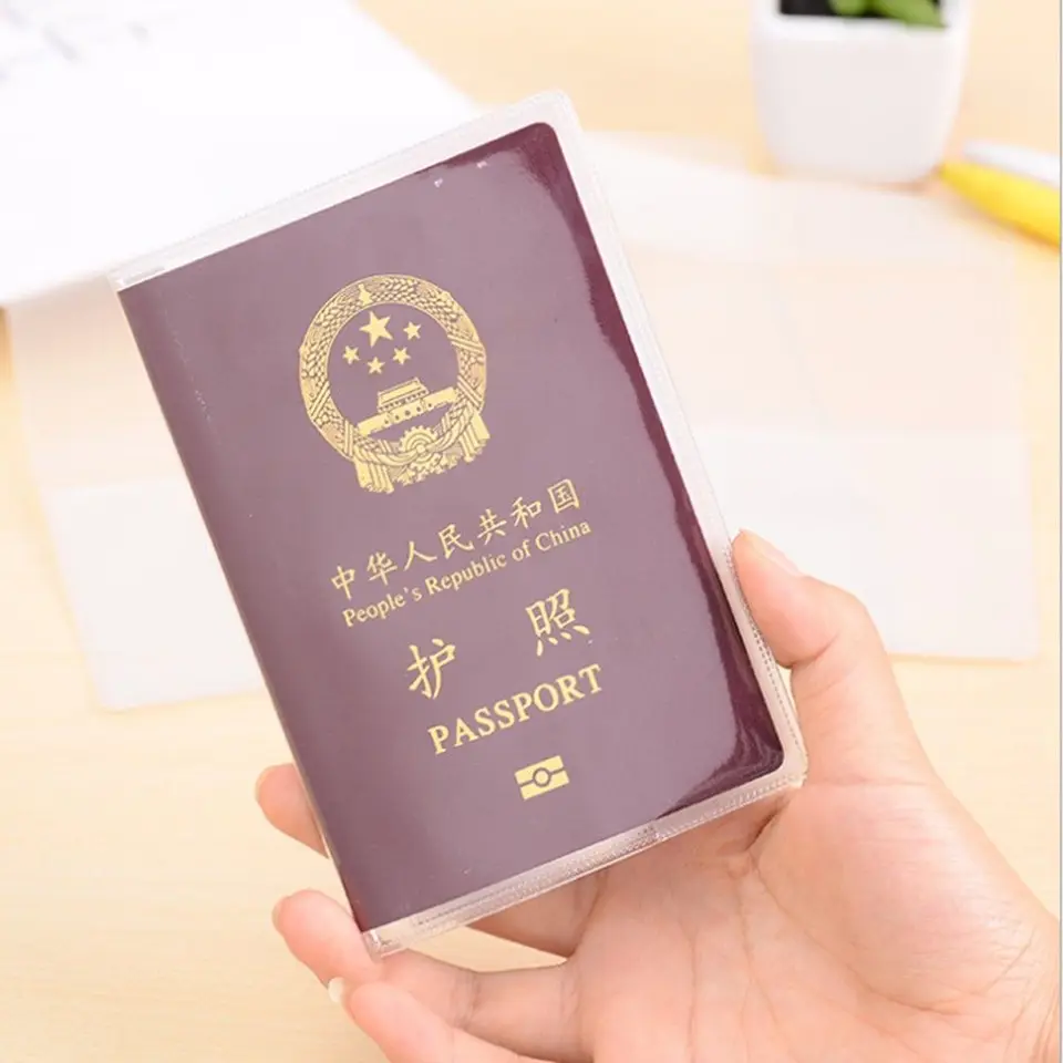 PVC BAG Cestovné puzdro Vodotesný organizátor Clear Transparent Holder ID Card Ochranné puzdro Passport puzdro