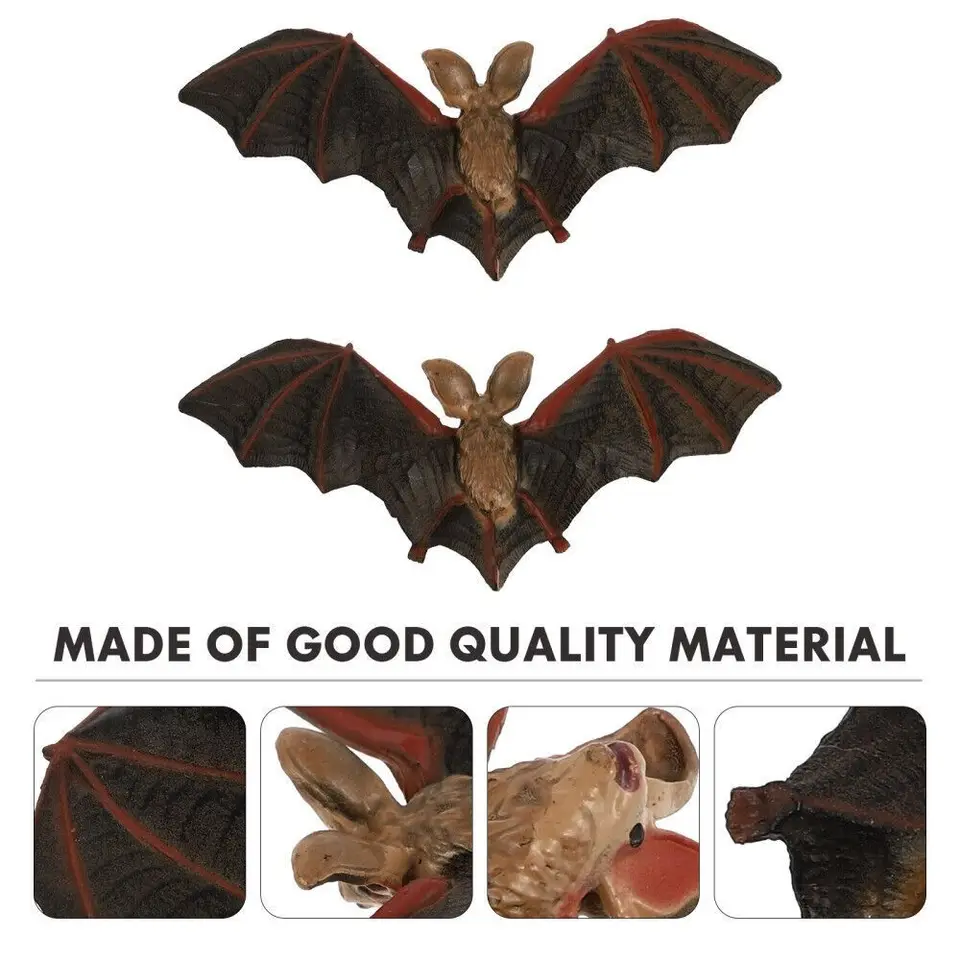 PVC BAT Resancraft ORCEVENTY Vysoko kvalitné simulačné halloween dekorácie BAT DECORS LAVELIKE BAT HOLY HOME