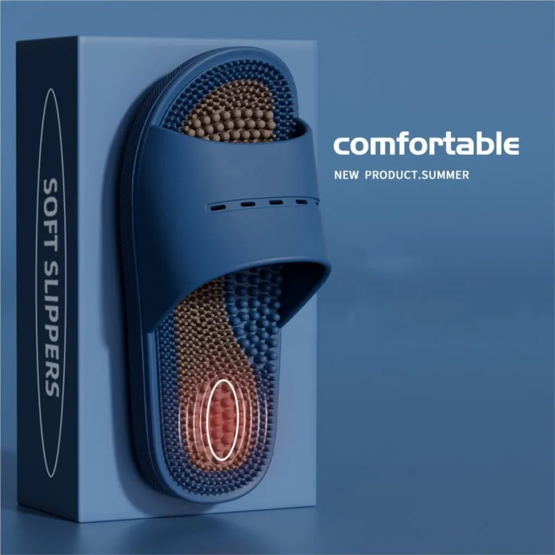 PVC domovské papuče pre mužov Ženy Anti Slip Acupoint Massage Plippers Pánske chinelos macios hausschuhe chinelo feminino maskulino