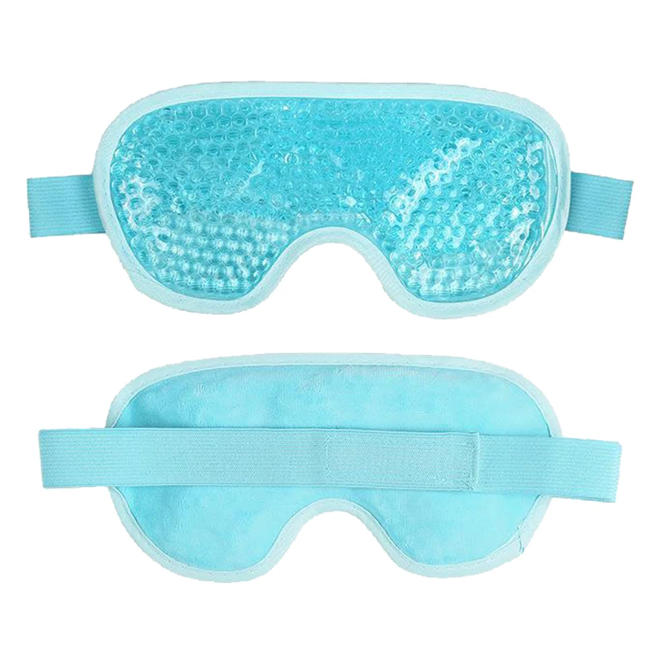 PVC Gel Eye Mask Anti Insomnia Ice Cool Compress Eye Pack Multifunkčný elastický mäkký nastaviteľný pre zdravotnú starostlivosť o spanie
