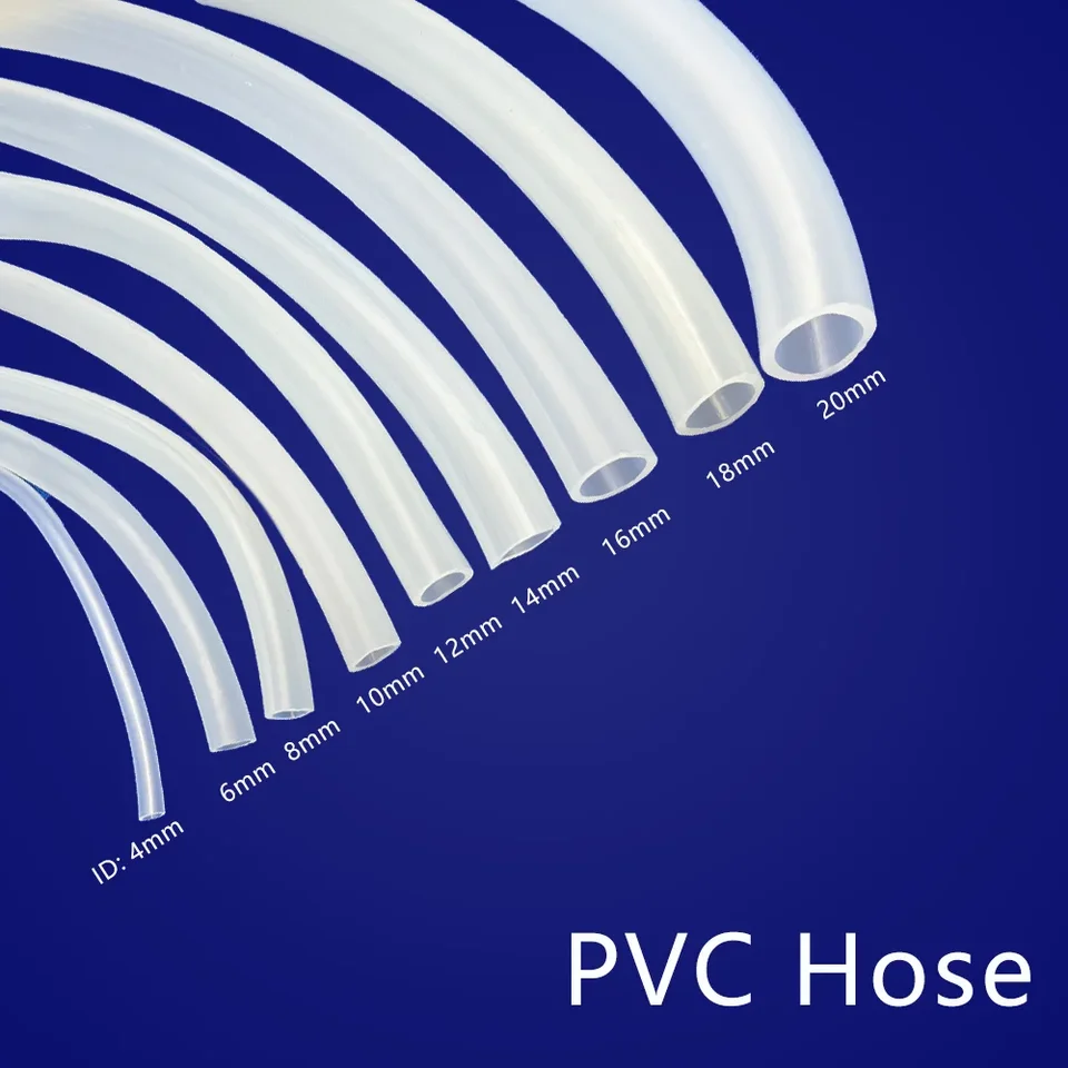 PVC hadica voda voda vodná potrubie Čerpacej trubice Flexibilné odolné ID 4 6 8 10 12 14 16 18 mm pre záhradné laboratórium pre ryby Tank Akvárium zavlažovanie akvária