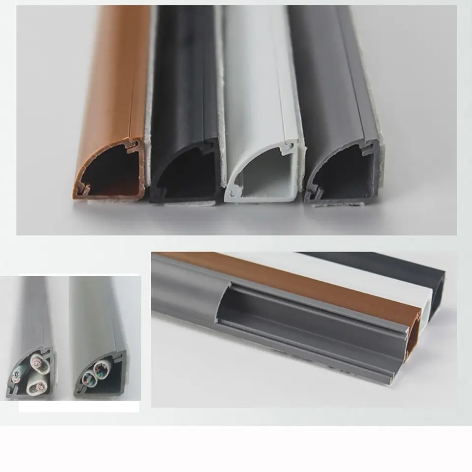 PVC Triangle Slot Podlahový kryt krytu Self-útulný šnúra predlžovanie káblového kábla Ochrana elektrického kábla kábla Károv