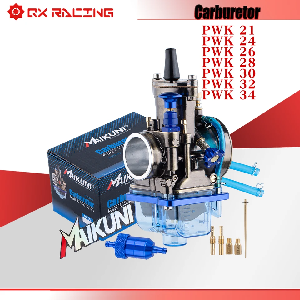 PWK 21 24 26 28 28 30 32 34 MM Motocykel karburátor pre Mikuni Maikuni Oko yz85 Power Jet Blue Transparent Cover Bowl Universal