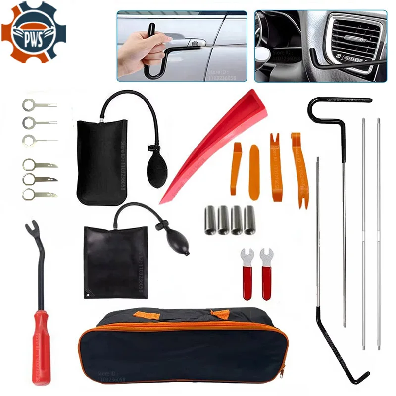 PWS Automatické náradie Dvere Dvere Open Grabber Lockout Lock Pick Set Set Long Range Dosiahl Hooking Key Stratený v nákladnom automobil