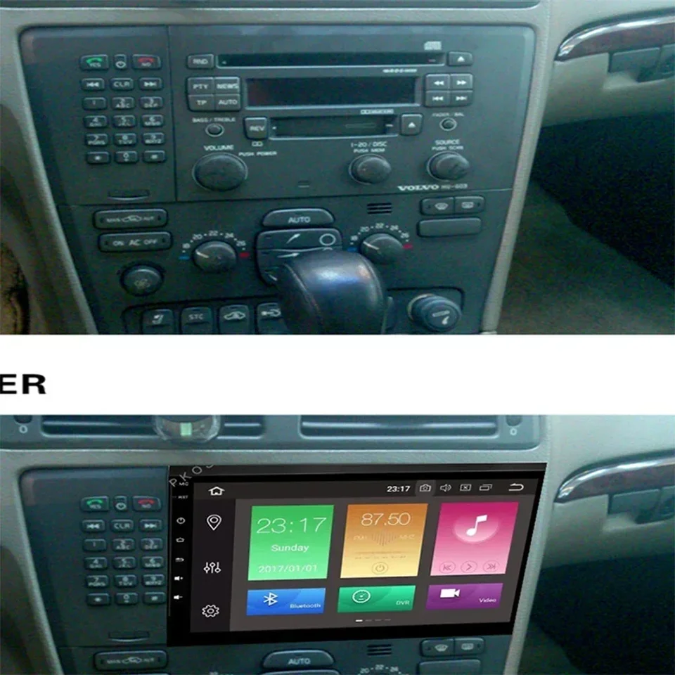 PX5 2 DIN Android 11 Multimediálny hráč pre Volvo S60 Volvo V50 V50 V70 XC70 2000 2001 2002 2003 2004 2004 CAR RADIO GPS Navigation BT BT