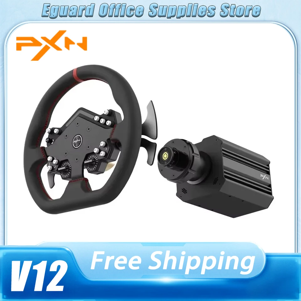 PXN V12 Gaming Riadenie Racing Wheel Lite 6nm Real Direct Drive Force Force Fulled Fulged Full Forma pre 7/8/10/11/PS4/Xbox One Windows Windows