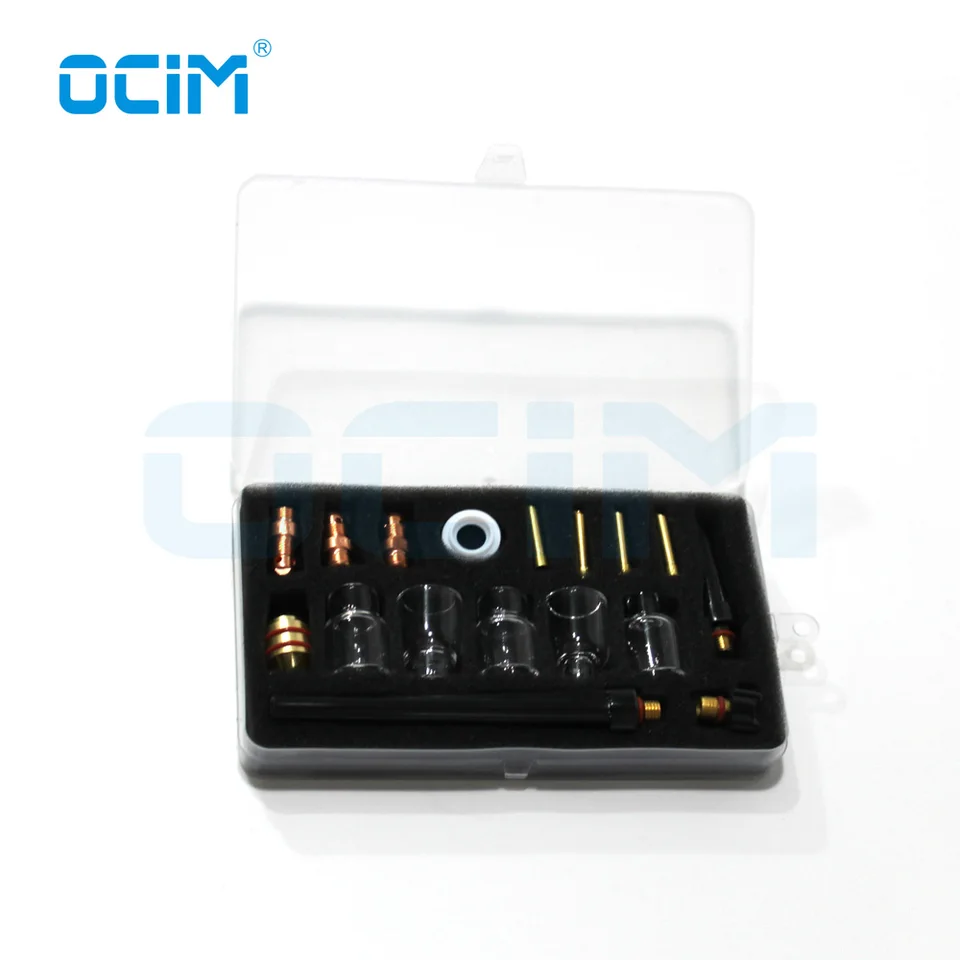 Pyrexová súprava dýzy s plastovým balíkom Tig Torch Parts pre WP9 WP20