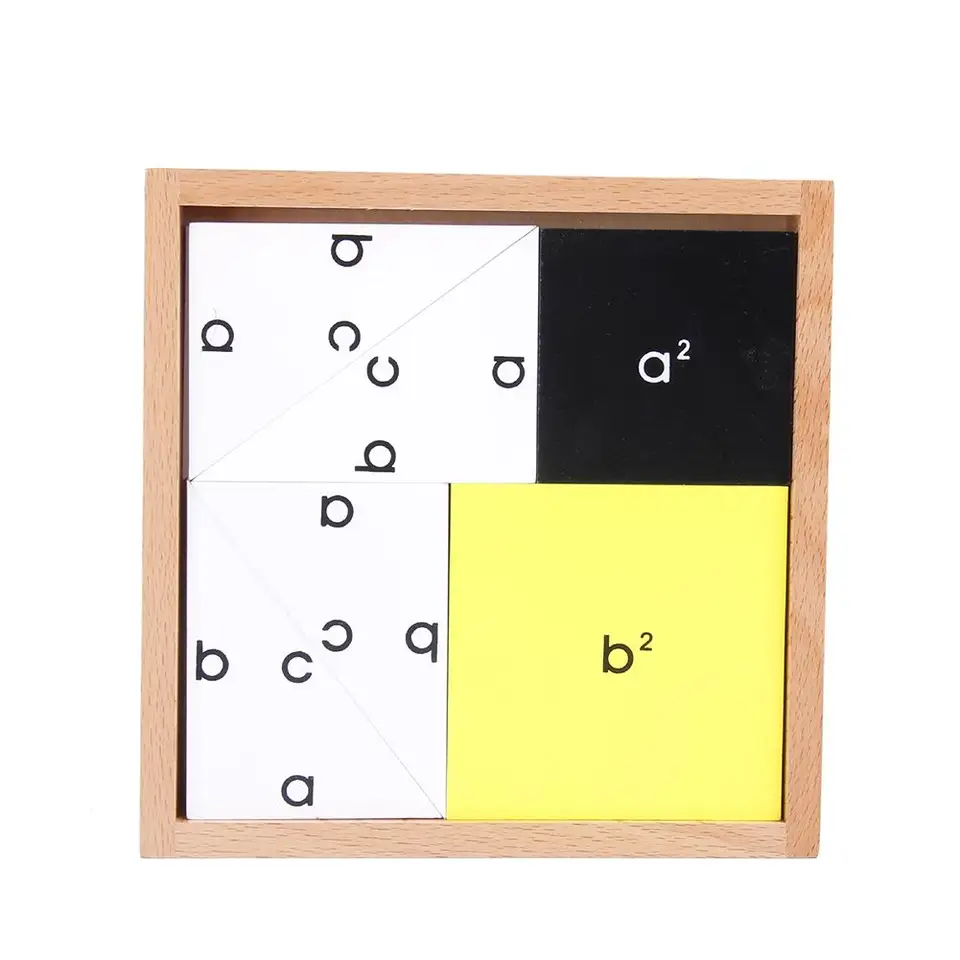 Pythagoreanská veta drevená Montessori deti skoré učenie matematika hračky