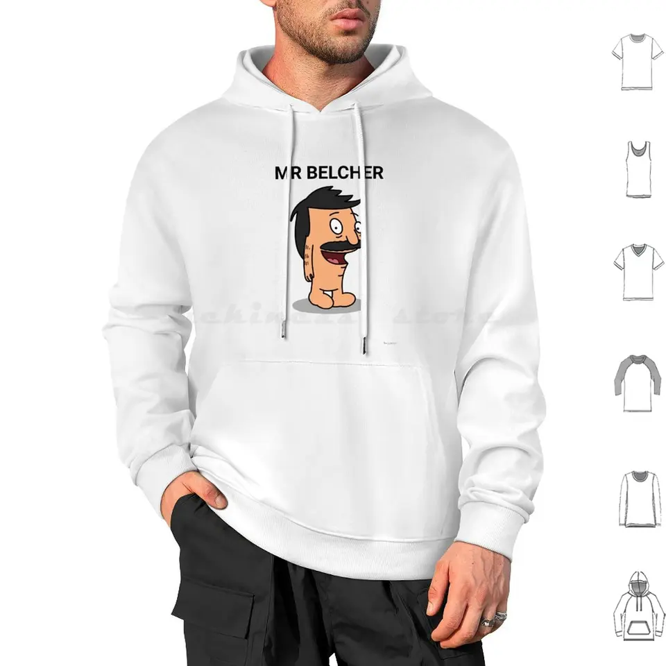 Pán Belcher Hoodies s dlhým rukávom Bob Belcher Linda Belcher Louise Belcher Gene Belcher Tina Belcher Burger Fanart Fanart