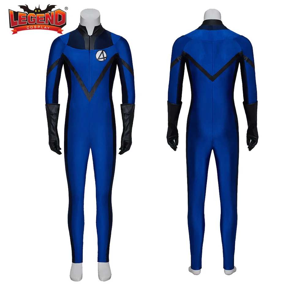Pán Fantastický cosplay Štyri kostým Reed Richards Cosplay skríning superhrdina Bodysuit Zentai Suit outfit pre mužov dospelých