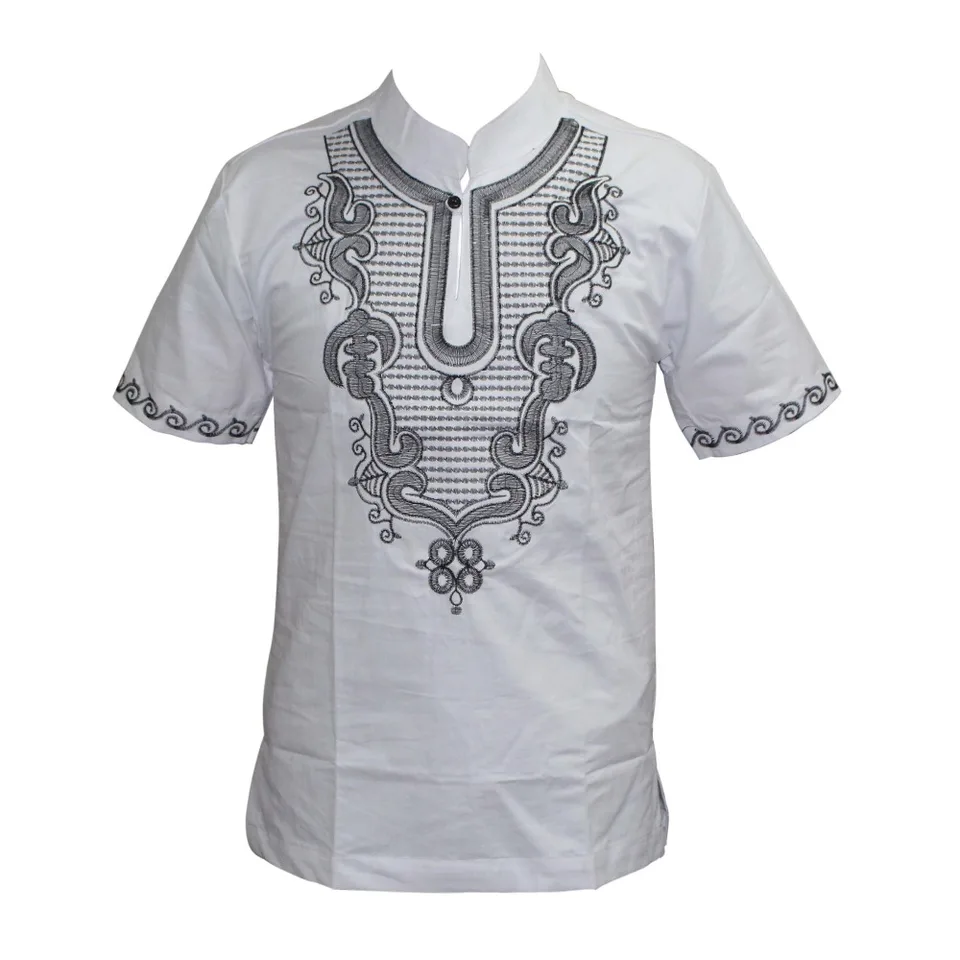 Pán Hunkle Fashion Men's Dashiki 2017 Muž Africa Vintage Dashiki Najnovší dizajn letné výšivky Dashiki Tričko pre mužov