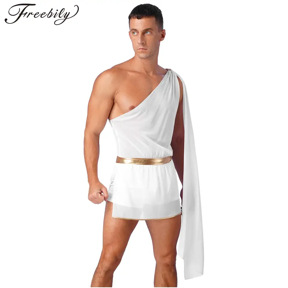 Pán starý grécky Boh toga mytológia rímsky spartan gladiátor bojovník kostým Caesar sukňa halloween cosplay kostýmy
