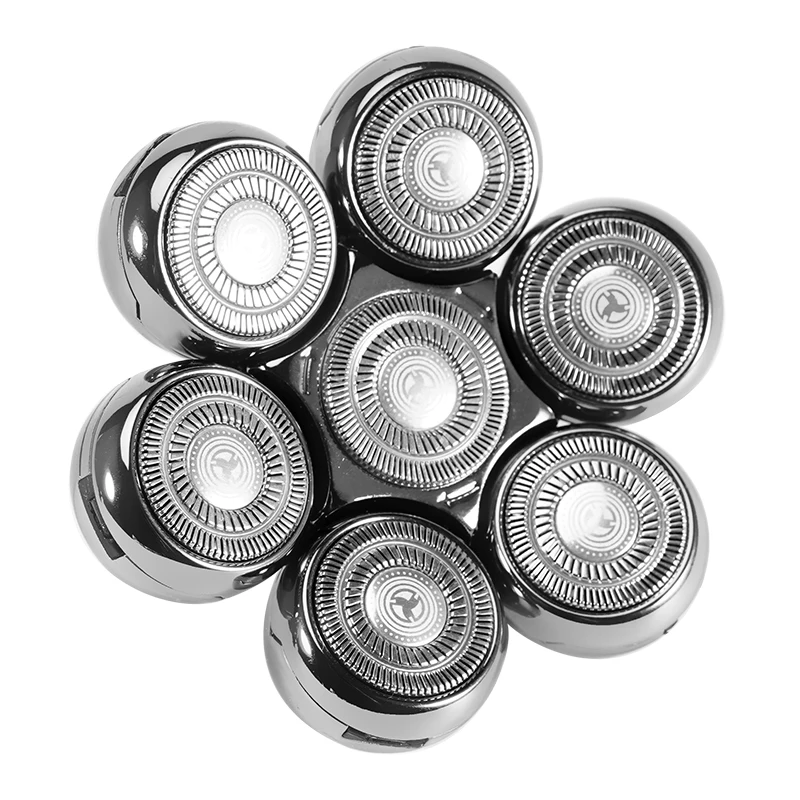 Pánska 7 Blade Razor Razor Hlava hlavy plávajúce umývateľné elektrické 7D hradiace zastrihávače súprav
