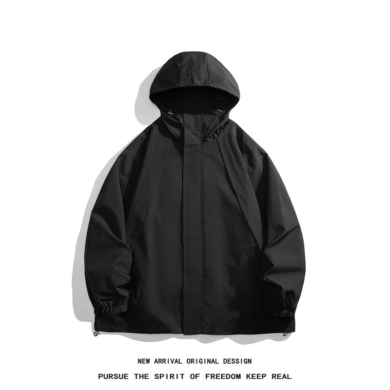 Pánska bunda móda jar Spring Autum Casual Streetwear Hoodie Jacket Harajuku Mens Bunder Pullover pán Windbreaker Coat 5xl 6xl