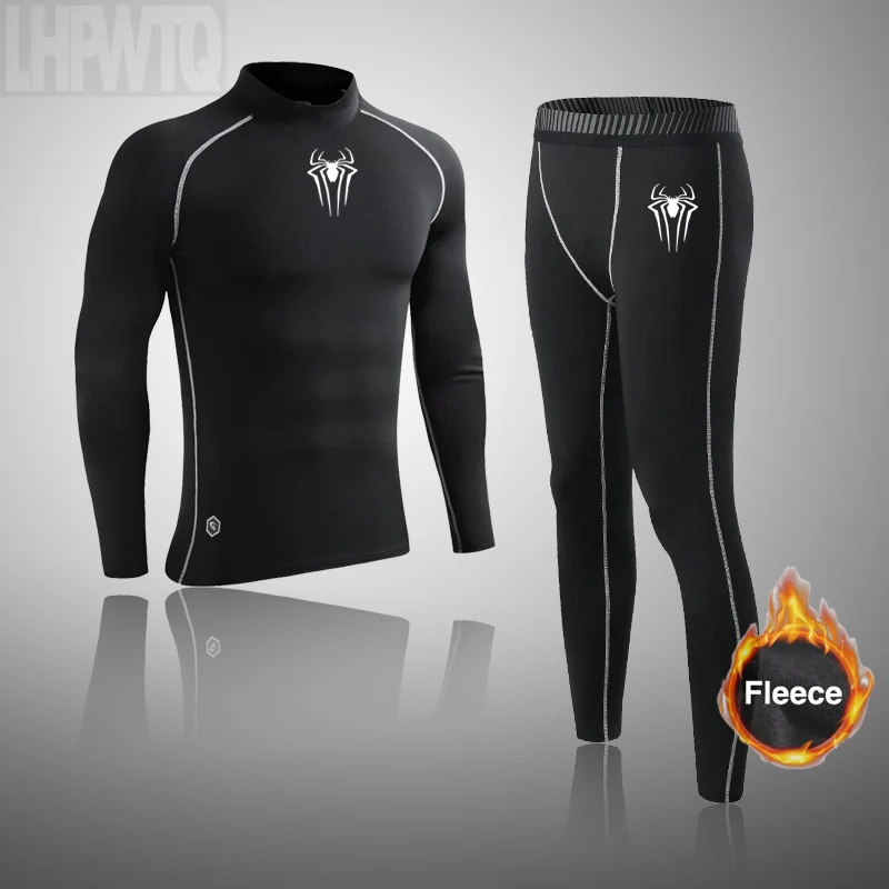 Pánska lyžiarska tepelná spodná bielizeň Kit Kit Sports Compression Gymset Tracking pre mužov Fitness joggers
