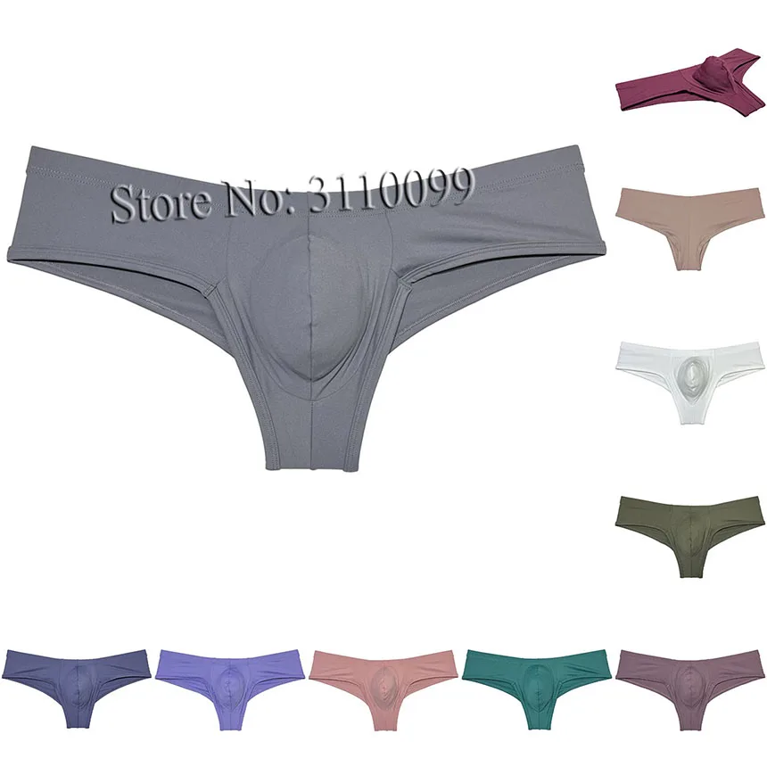 Pánska pokožka Fee Brazílske bikiny vylepšujú vydutie vrecka Mini Boxer Briefs Underwear