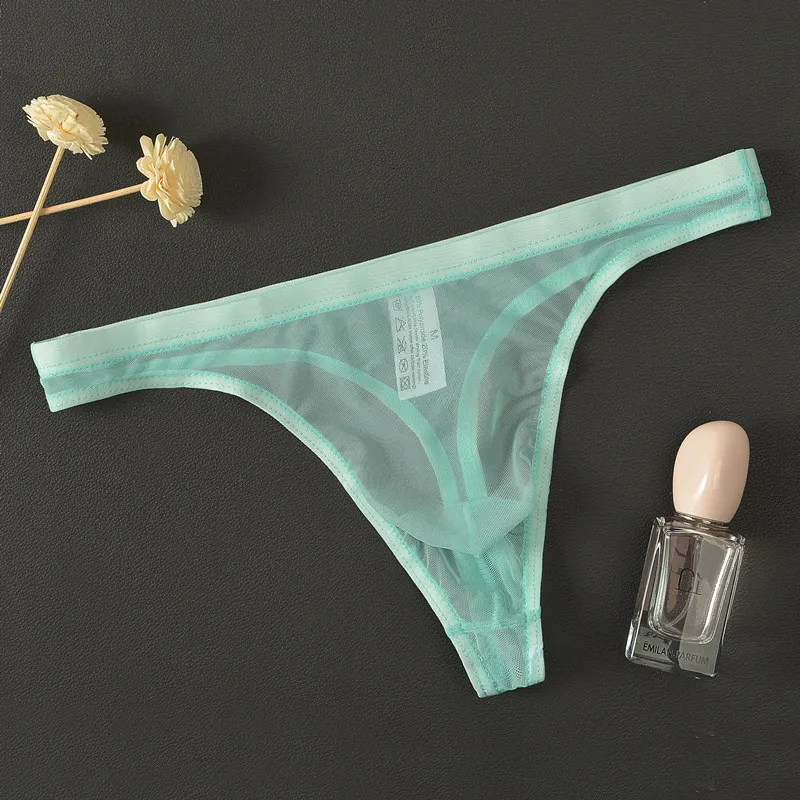 Pánska spodná bielizeň sexy sieťoviny Transparentné muži bikiny g-string THOG JOCKSTRAP TANGA Underfants