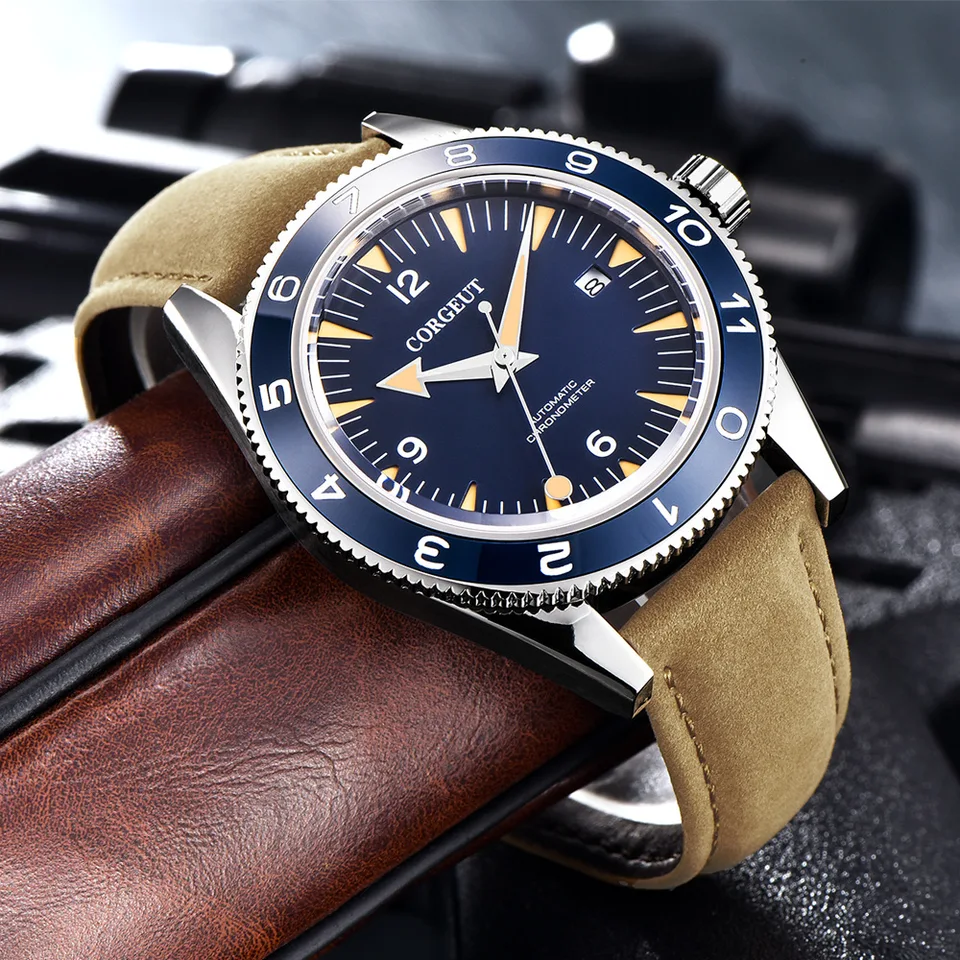 Pánske automatické mechanické potápačské hodinky Series Seamaster Series NH35 pohyb 41 mm s bočným vládcom s kalendárnym zafírom sklom 10ATM