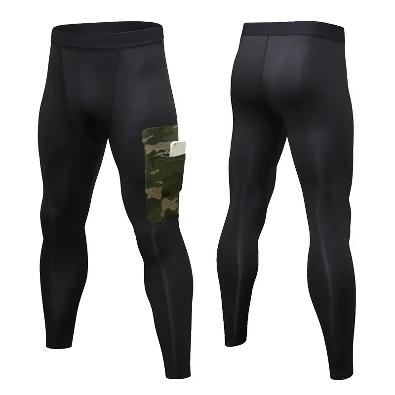 Pánske bežecké pančucháče Kompresné nohavice Sports Man Fitness Camouflage Pocket Training Cvičenie športové legíny Gym Plated