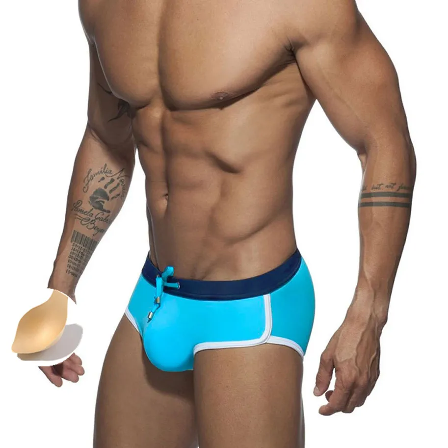 Pánske bikiny bikiny spodná bielizeň pre mužov Sexy push Up plavky uxh mužské plavecké kmene Muž plavky plávajú šortky