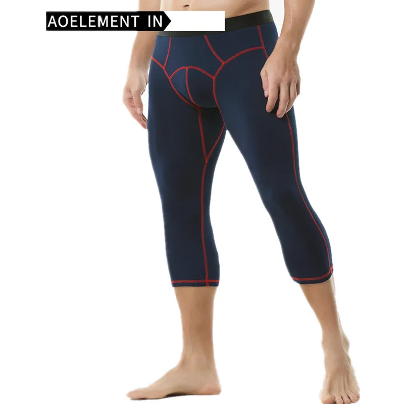 Pánske dlhé Johns Fleece Termal Underwear Man Thermo nohavice priedušné u konvexné vrecko spodky Mužské jesenné zimné legíny