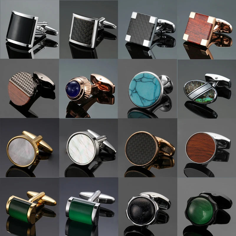 Pánske francúzske tričko Cufflinks módna značka Medený materiál