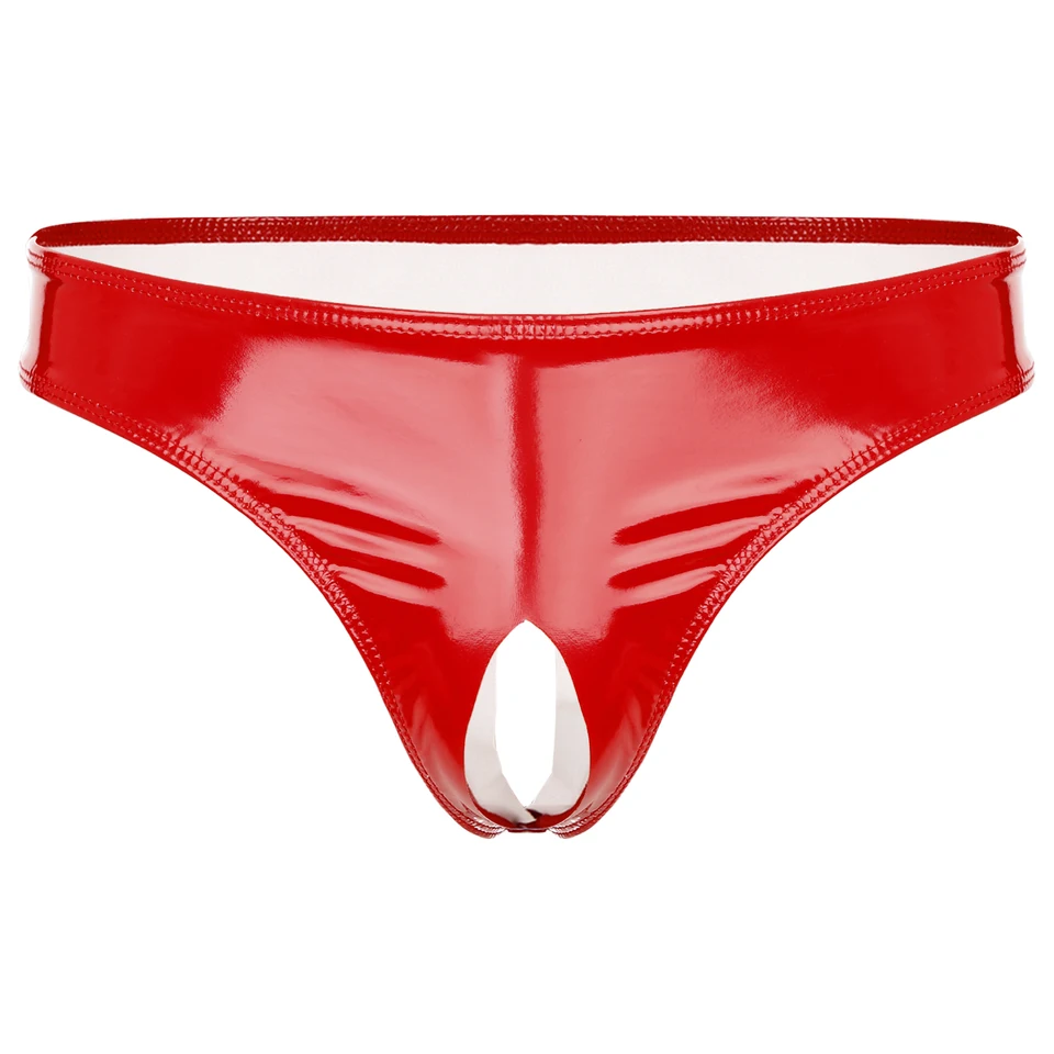 Pánske g-string Tanga Wetlook Underwear Slip Jockstrap Ouvert Slip Open Crotch THOG BIKINI BRISETS UPOZORNENÉ