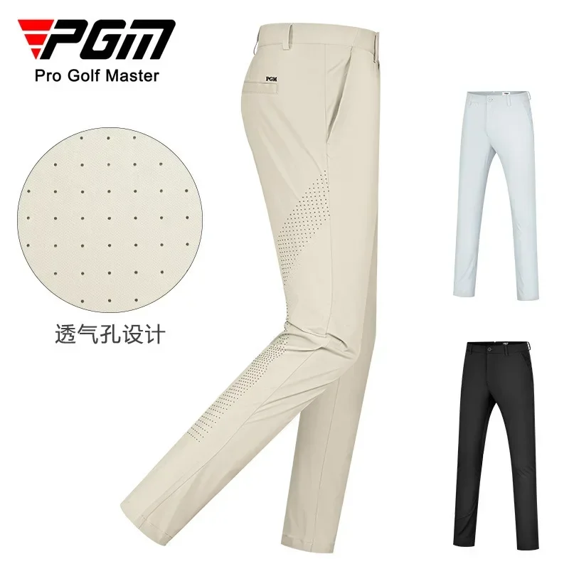 Pánske golfové nohavice PGM Elastické pohodlné športové nohavice s perforáciou Golf Wear pre mužov kuz154