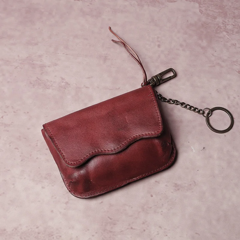 Pánske kľúče z kľúča kľúča s vodičskou licenciou Card Card Tack Dámsky cowhide mincová peňaženka Retro kožený pás závesný kľúče