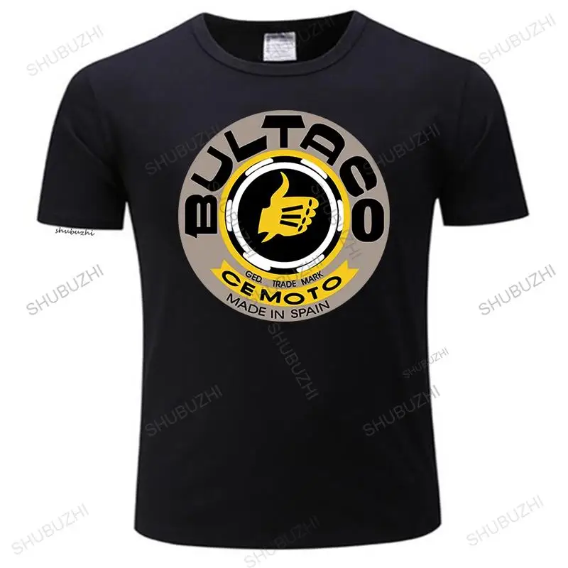 Pánske letné vysokokvalitné tričko Tričko Bultaco Cemoto Motocykle Pánny biely tlač tričko unisex módne posádka tričko čierna