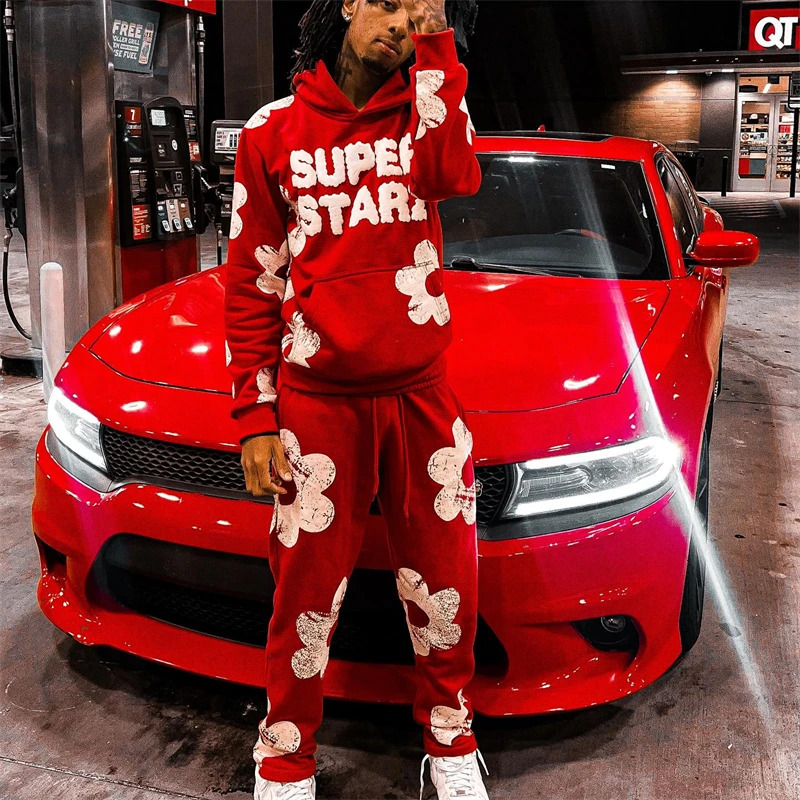 Pánske mikiny pre mužov Oblečenie výšivkovú mikinu mikinu obleky Man Tracksuit Pant Sets Nové v mikinách a mikinách športových oblekov